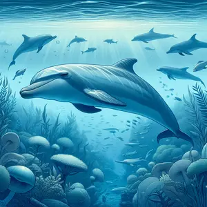 Fun Fact Image - Dolphins' Unique Sleep: One Eye Open for Vigilance