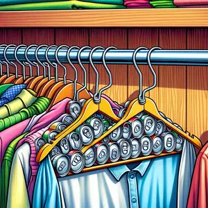 Fun Fact Image - Using Soda Tabs to Maximize Closet Storage Efficiency