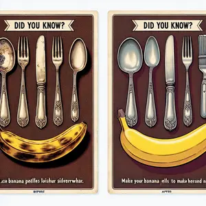 Fun Fact Image - Using Banana Peels as an Eco-Friendly Silverware Polish