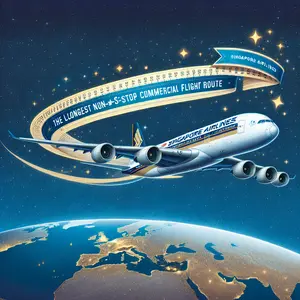 Fun Fact Image - Record-Breaking: Longest Non-Stop Commercial Flight on Earth