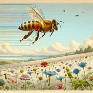 Fun Fact Image - Cyber Bees: Digital Flight Patterns of Honeybees Unveiled