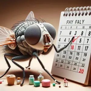 Fun Fact Image - Understanding the Brief Lifespan of a Common Housefly