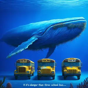 Fun Fact Image - Understanding the Immense Length of the Blue Whale