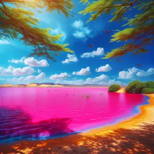 Fun Fact Image - Discover the Breathtaking Pink Lake in Senegal's Heart