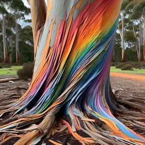 Fun Fact Image - The Astonishing Blue Hues of Rainbow Eucalyptus Trees