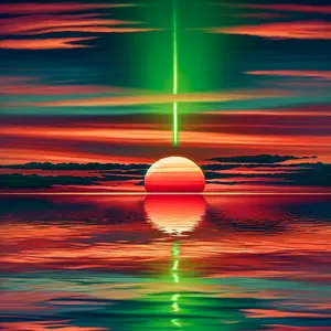 Fun Fact Image - Exploring the Rare Phenomenon of the Green Flash at Sunset