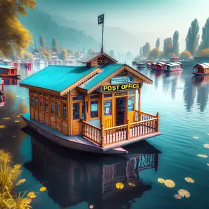 Fun Fact Image - Discover the Unique Floating Post Office on Dal Lake