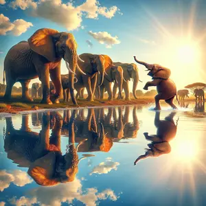 Fun Fact Image - Elephant Mirror Test: Evidence of Self-Recognition Abilities