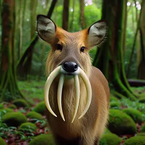 Fun Fact Image - Discover the Unique Fangs of the Chinese Water Deer Species