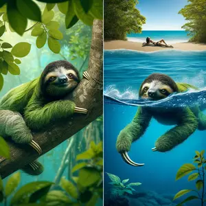 Fun Fact Image - Exploring the Unique Water Habits of the Aquatic Sloth