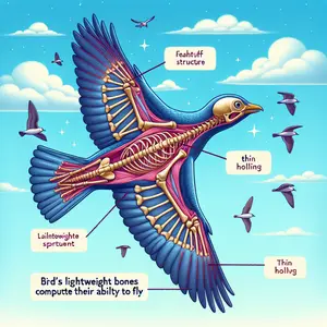 Fun Fact Image - Understanding Birds' Unique Advantage: Ultralight Bones