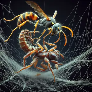 Fun Fact Image - Parasitic Wasp Turns Spiders into Web-Weaving Zombies