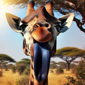 Fun Fact Image - Giraffe's Tongue Acts as a Natural Sun Protection Mechanism