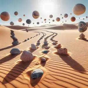 Fun Fact Image - Unveiling the Enigma: The Sahara Desert's Moving Stones