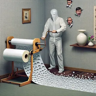 The Accidental Invention of Bubble Wrap as Wallpaper