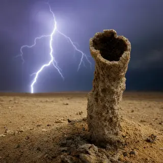 The Mineral That Forms Inside Lightning-Struck Sand