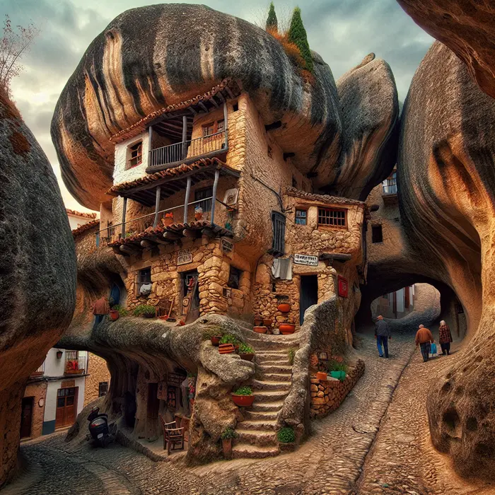 Fun Fact Image - An Unique Shelter: The Town Built Inside a Massive Rock