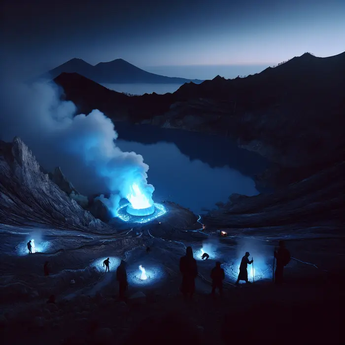 Fun Fact Image - The Surprising Blue Lava in Indonesia's Ijen Crater