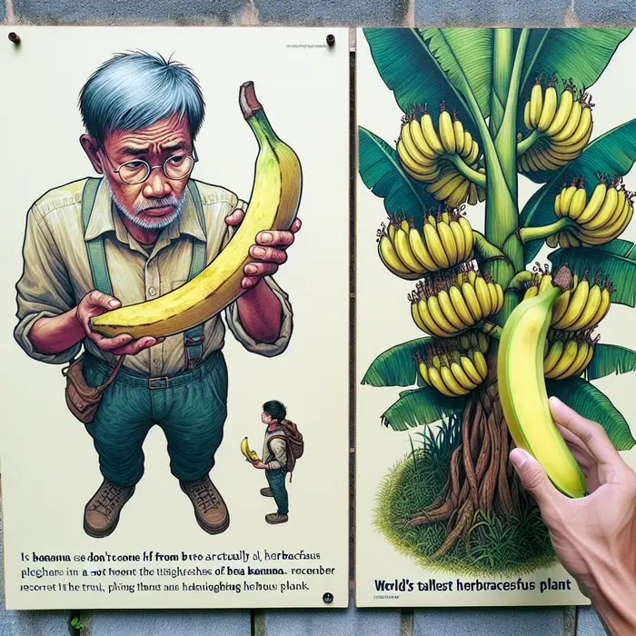 Fun Fact Image - Misconception Alert: Banana Plants Are Herbaceous, Not Trees