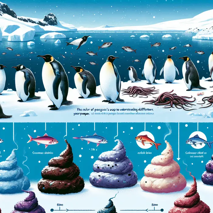 Fun Fact Image - The Fascinating Hue of Penguin Waste: A Nature Insight