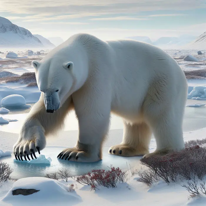 Fun Fact Image - Polar Bears Predominantly Use Their Left Paws for Tasks