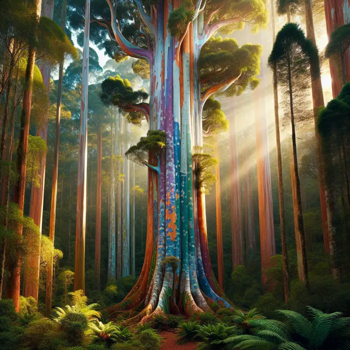 Fun Fact Image - Rainbow Eucalyptus: The Most Colorful Tree on Earth