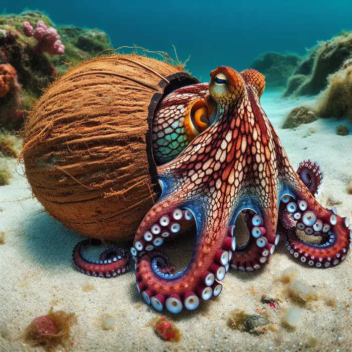 Fun Fact Image - Crafty Octopus Constructs Custom Underwater Dwellings