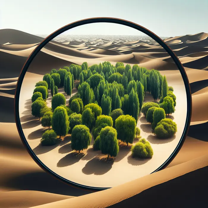 Fun Fact Image - Oasis Wonder: The Forest Thriving in Arid Desert Lands