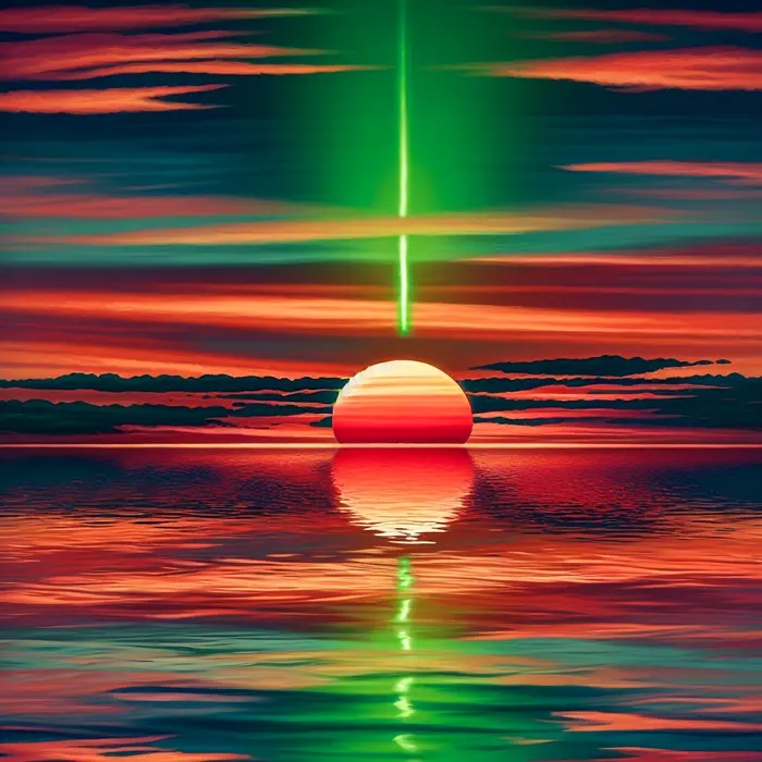 Fun Fact Image - Exploring the Rare Phenomenon of the Green Flash at Sunset