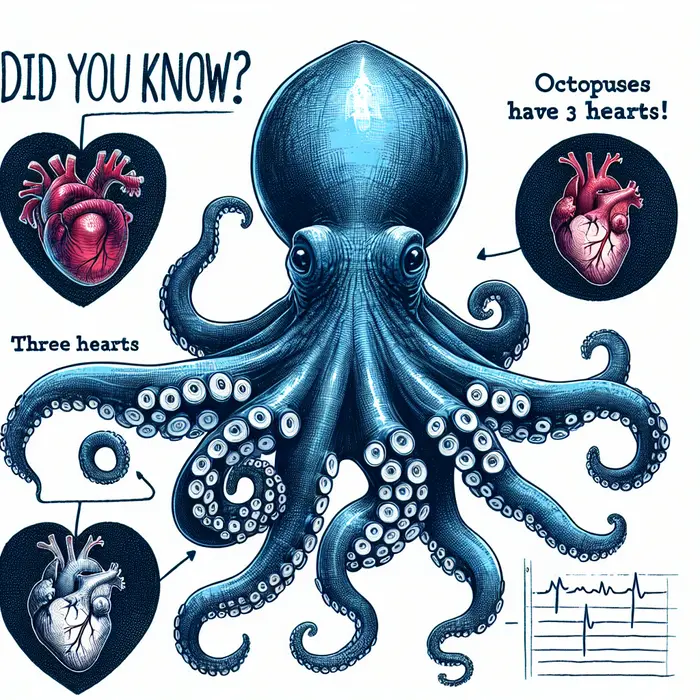 Fun Fact Image - Octopuses Possess an Impressive Three-Heart System