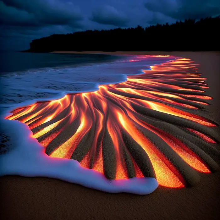 Fun Fact Image - Mozambique's Flaming Sand: A Rare Optical Phenomenon