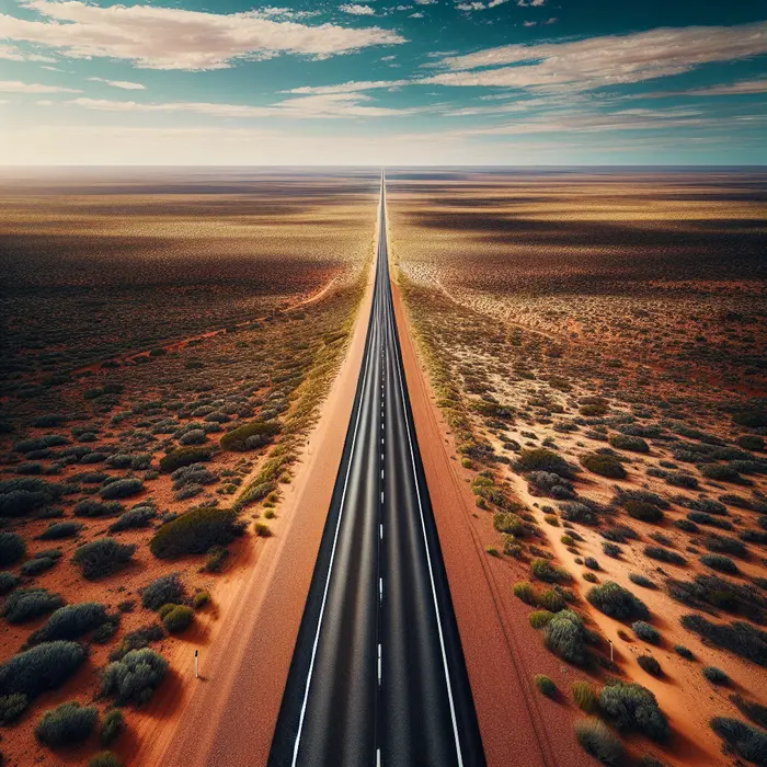 Fun Fact Image - The Infinite Highway: Australia's Eerily Straight Road