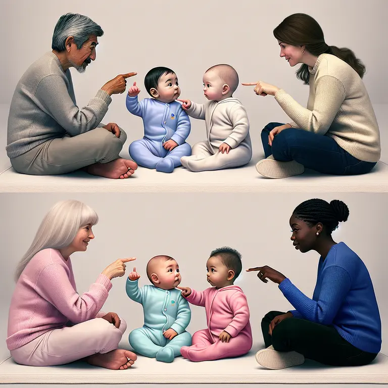 The Linguistic Quirk That Makes Babies Point to Their Noses